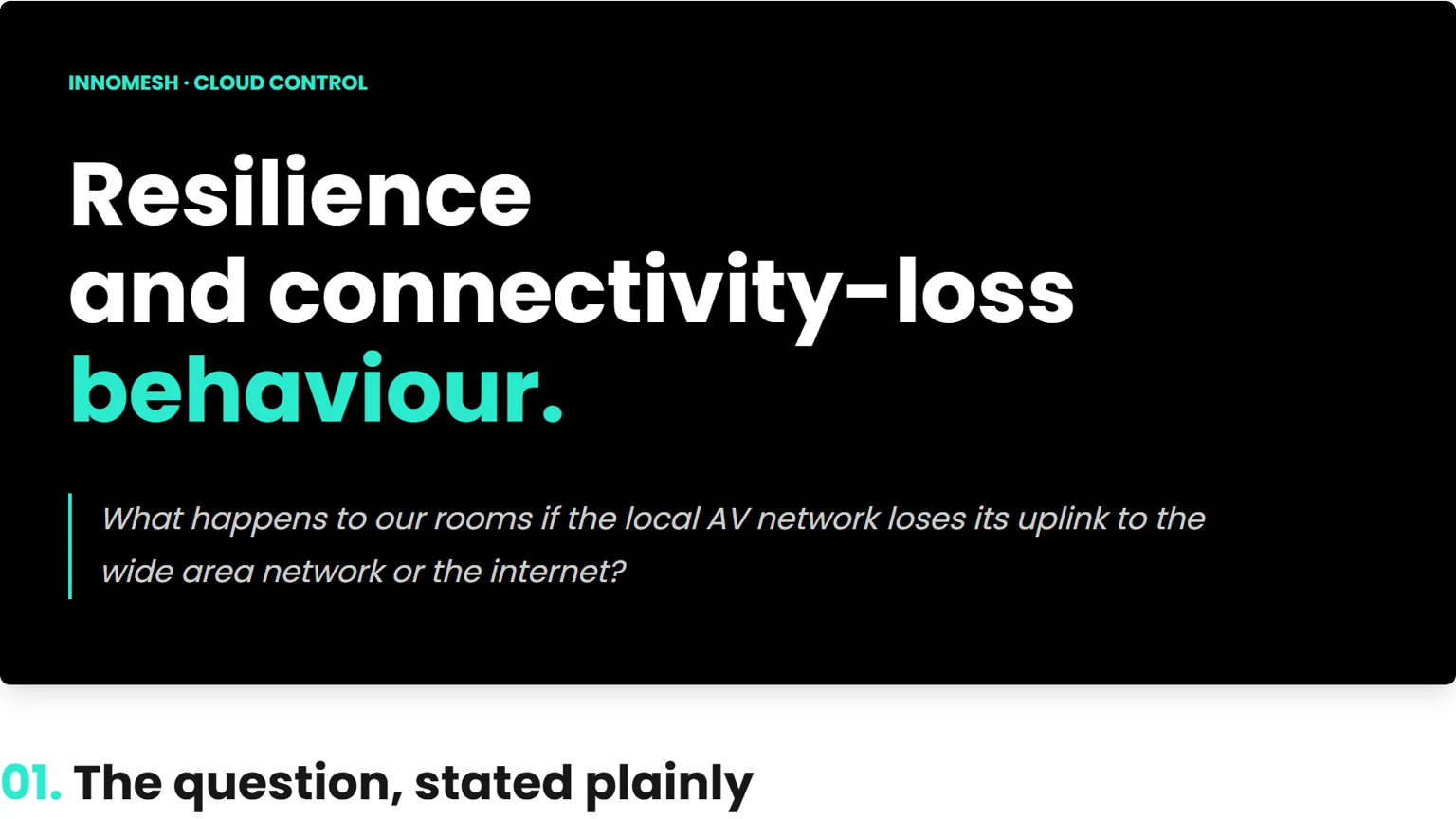 Resilience and connectivity-loss behaviour article hero panel